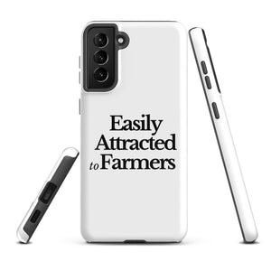 The Tractor Mugs Store Samsung Galaxy S21 Plus EASILY ATTRACTED TO FARMERS | Tough case for Samsung® Quality Farmers Merch