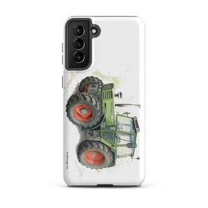 The Tractor Mugs Store Samsung Galaxy S21 Plus Fendt 308 LSA 4WD Watercolor | Tough case for Samsung® Quality Farmers Merch