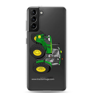 The Tractor Mugs Store Samsung Galaxy S21 Plus John Deere 6155 M | Clear Case for Samsung® Quality Farmers Merch