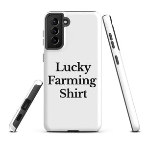 The Tractor Mugs Store Samsung Galaxy S21 Plus LUCKY FARMING SHIRT | Tough case for Samsung® Quality Farmers Merch