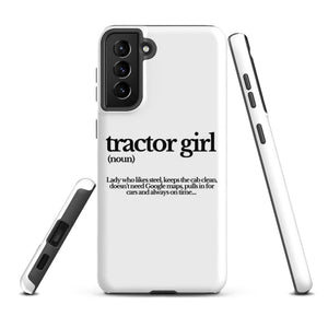 The Tractor Mugs Store Samsung Galaxy S21 Plus TRACTOR GIRL | Tough case for Samsung® Quality Farmers Merch