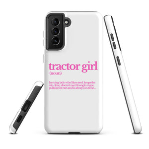 The Tractor Mugs Store Samsung Galaxy S21 Plus TRACTOR GIRL | Tough case for Samsung® Quality Farmers Merch