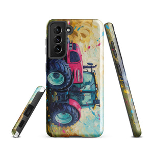 The Tractor Mugs Store Samsung Galaxy S21 Renault ares 696 rz Splash Art | Tough case for Samsung® Quality Farmers Merch