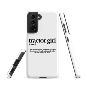 The Tractor Mugs Store Samsung Galaxy S21 TRACTOR GIRL | Tough case for Samsung® Quality Farmers Merch
