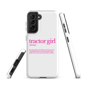 The Tractor Mugs Store Samsung Galaxy S21 TRACTOR GIRL | Tough case for Samsung® Quality Farmers Merch
