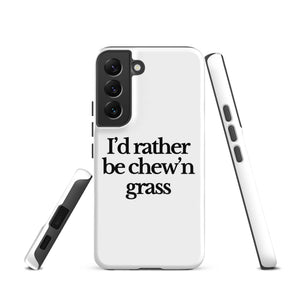 The Tractor Mugs Store Samsung Galaxy S22 I'D RATHER BE CHEW'N GRASS | Tough case for Samsung® Quality Farmers Merch