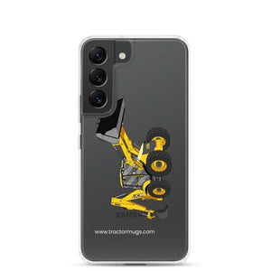The Tractor Mugs Store Samsung Galaxy S22 JCB 5CX Backhoe | Clear Case for Samsung® Quality Farmers Merch