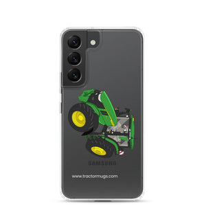 The Tractor Mugs Store Samsung Galaxy S22 John Deere 7R 350 auto power | Clear Case for Samsung® Quality Farmers Merch
