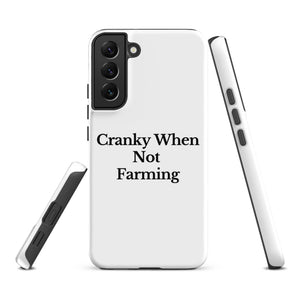 The Tractor Mugs Store Samsung Galaxy S22 Plus CRANKY WHEN NOT FARMING | Tough case for Samsung® Quality Farmers Merch