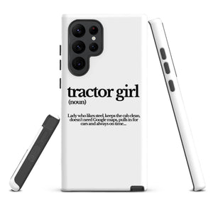 The Tractor Mugs Store Samsung Galaxy S22 Ultra TRACTOR GIRL | Tough case for Samsung® Quality Farmers Merch