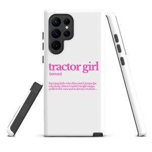 The Tractor Mugs Store Samsung Galaxy S22 Ultra TRACTOR GIRL | Tough case for Samsung® Quality Farmers Merch