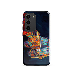 The Tractor Mugs Store Samsung Galaxy S23 JCB 3CX White Cabin | Splash Art Tough case for Samsung® Quality Farmers Merch