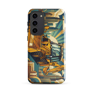 The Tractor Mugs Store Samsung Galaxy S23 Plus JCB 3CX TURBO | Art Deco Tough case for Samsung® Quality Farmers Merch