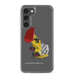 The Tractor Mugs Store Samsung Galaxy S23 Plus JCB 3CX White Cabin 2WD | Clear Case for Samsung® Quality Farmers Merch