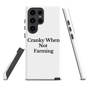 The Tractor Mugs Store Samsung Galaxy S23 Ultra CRANKY WHEN NOT FARMING | Tough case for Samsung® Quality Farmers Merch
