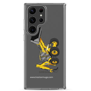 The Tractor Mugs Store Samsung Galaxy S23 Ultra JCB 5CX Backhoe | Clear Case for Samsung® Quality Farmers Merch