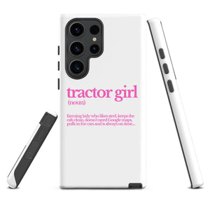 The Tractor Mugs Store Samsung Galaxy S23 Ultra TRACTOR GIRL | Tough case for Samsung® Quality Farmers Merch