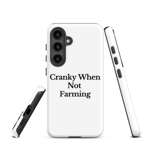The Tractor Mugs Store Samsung Galaxy S24 CRANKY WHEN NOT FARMING | Tough case for Samsung® Quality Farmers Merch