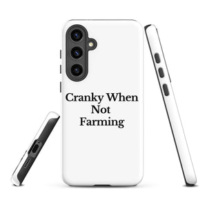 The Tractor Mugs Store Samsung Galaxy S24 Plus CRANKY WHEN NOT FARMING | Tough case for Samsung® Quality Farmers Merch