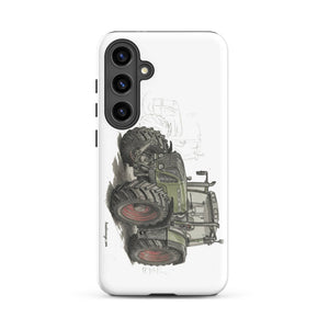 The Tractor Mugs Store Samsung Galaxy S24 Plus Fendt Favorit 818 Pencil Sketch | Tough case for Samsung® Quality Farmers Merch