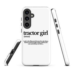 The Tractor Mugs Store Samsung Galaxy S24 Plus TRACTOR GIRL | Tough case for Samsung® Quality Farmers Merch