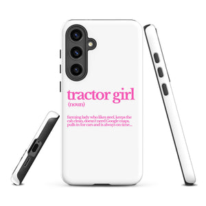 The Tractor Mugs Store Samsung Galaxy S24 Plus TRACTOR GIRL | Tough case for Samsung® Quality Farmers Merch