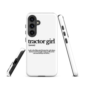 The Tractor Mugs Store Samsung Galaxy S24 TRACTOR GIRL | Tough case for Samsung® Quality Farmers Merch