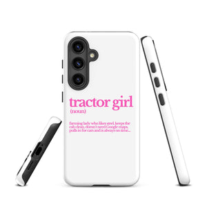 The Tractor Mugs Store Samsung Galaxy S24 TRACTOR GIRL | Tough case for Samsung® Quality Farmers Merch
