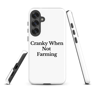 The Tractor Mugs Store Samsung Galaxy S25 Plus CRANKY WHEN NOT FARMING | Tough case for Samsung® Quality Farmers Merch