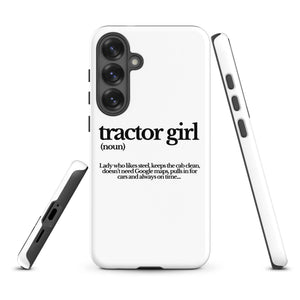 The Tractor Mugs Store Samsung Galaxy S25 Plus TRACTOR GIRL | Tough case for Samsung® Quality Farmers Merch