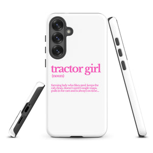 The Tractor Mugs Store Samsung Galaxy S25 Plus TRACTOR GIRL | Tough case for Samsung® Quality Farmers Merch