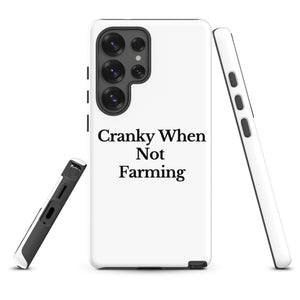 The Tractor Mugs Store Samsung Galaxy S25 Ultra CRANKY WHEN NOT FARMING | Tough case for Samsung® Quality Farmers Merch