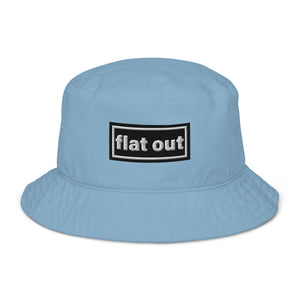 The Tractor Mugs Store Slate Blue Oasis Style Flat Out | Organic bucket hat Quality Farmers Merch