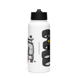 The Tractor Mugs Store Steyr 4120 Plus | Stainless steel water bottle with a straw lid Quality Farmers Merch