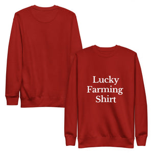 The Tractor Mugs Store Sweatshirt LUCKY FARMING SHIRT | Unisex Premium Sweatshirt Quality Farmers Merch