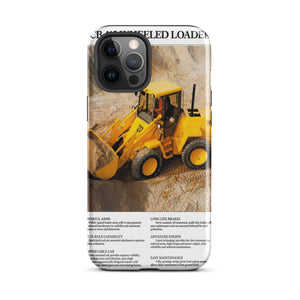 The Tractor Mugs Store Tough Case for iPhone® iPhone 12 Pro Max JCB 415 Loader Advert | Tough Case for iPhone® Quality Farmers Merch