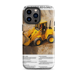 The Tractor Mugs Store Tough Case for iPhone® iPhone 14 Pro Max JCB 415 Loader Advert | Tough Case for iPhone® Quality Farmers Merch