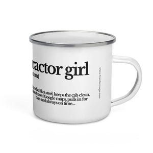 The Tractor Mugs Store TRACTOR GIRL | Enamel Mug Quality Farmers Merch