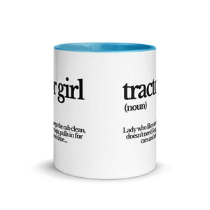 The Tractor Mugs Store TRACTOR GIRL | Mug with Color Inside Quality Farmers Merch