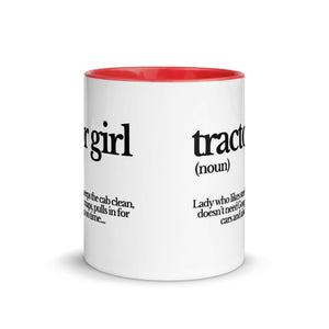 The Tractor Mugs Store TRACTOR GIRL | Mug with Color Inside Quality Farmers Merch