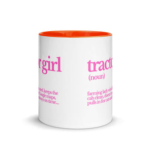 The Tractor Mugs Store TRACTOR GIRL | Mug with Color Inside Quality Farmers Merch