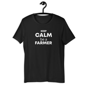 The Tractor Mugs Store Vintage Black / XS Keep Calm. Be a Farmer | Unisex t-shirt Quality Farmers Merch