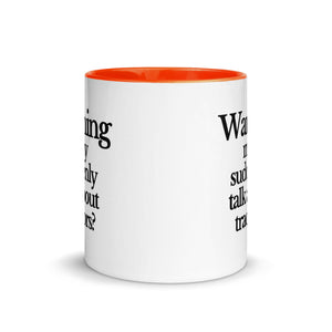 The Tractor Mugs Store WARNING MAY SUDDENLY TALK ABOUT TRACTORS | Mug with Color Inside Quality Farmers Merch