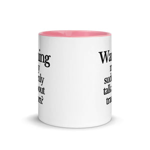 The Tractor Mugs Store WARNING MAY SUDDENLY TALK ABOUT TRACTORS | Mug with Color Inside Quality Farmers Merch