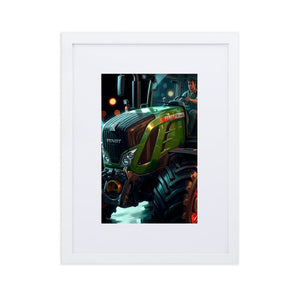 The Tractor Mugs Store White Fendt 728 Vario | Framed Poster Quality Farmers Merch