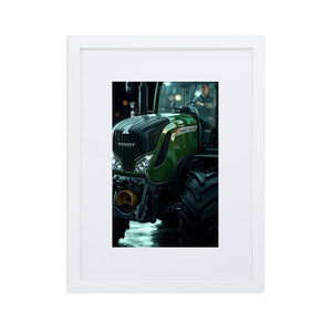 The Tractor Mugs Store White Fendt Vario 313 | Framed Poster Quality Farmers Merch
