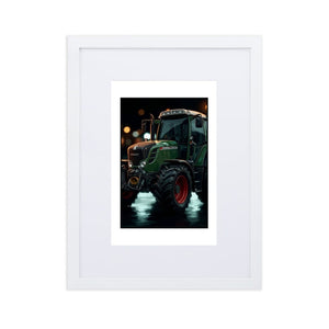 The Tractor Mugs Store White Fendt Vario 313 | Framed Poster Quality Farmers Merch