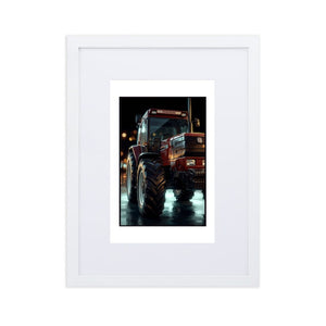 The Tractor Mugs Store White FIATAGRI F130 | Framed Poster Quality Farmers Merch