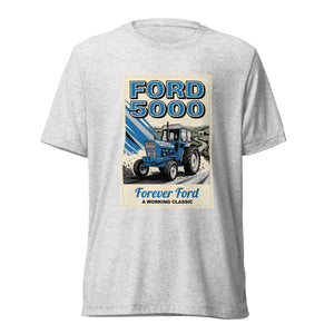 The Tractor Mugs Store White Fleck Triblend / XS Ford 5000 Retro | Premium T-shirt Quality Farmers Merch