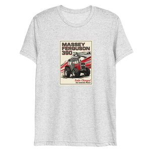 The Tractor Mugs Store White Fleck Triblend / XS Massey Ferguson 390 | Retro T-Shirt Quality Farmers Merch